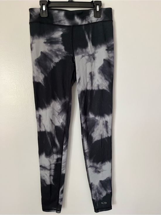 Old Navy Pants - Old Navy Active Black Gray Tie Dye High Rise Leggings Women’s Size Small